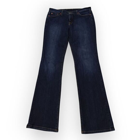 VTG LUCKY BRAND CLASSIC RIDER LONG INSEAM BLUE FIT FLARE JEANS 12/31 - Picture 2 of 10